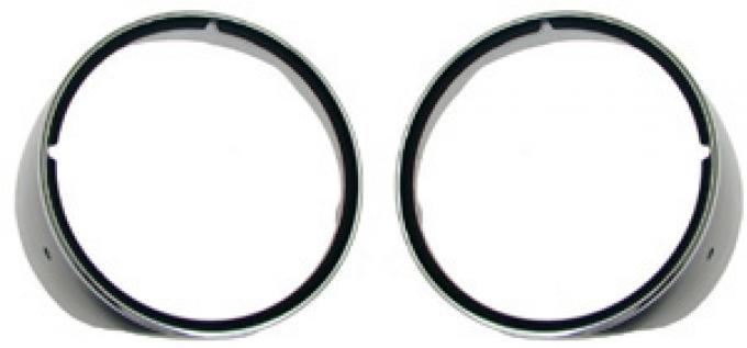 Classic Headquarters Camaro Headlight Bezels with Trim, Pair W-755