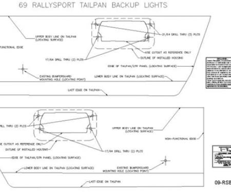 Classic Headquarters Rallysport Back-Up Light Template Kit W-727