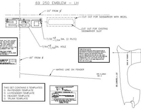 Classic Headquarters Standard 250 Emblem Template Kit W-714