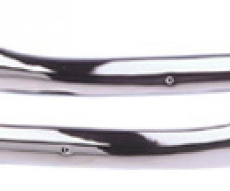 Classic Headquarters Convertible Header-Chrome, Pair W-177