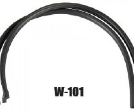 Classic Headquarters F-Body Window Run Vertical Weatherstrip-Right hand&left Hand-Pair W-101