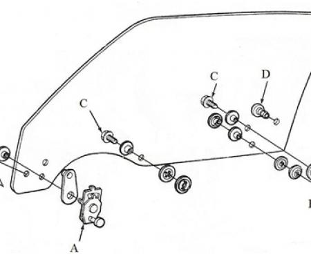 Classic Headquarters F-Body Door Glass Mounting Kit W-033