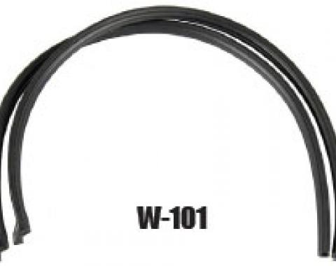 Classic Headquarters F-Body Window Run Vertical Weatherstrip-Right hand&left Hand-Pair W-101