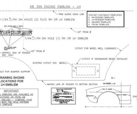 Classic Headquarters SS-396 Emblem Template Kit W-708