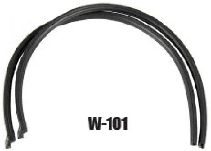 Classic Headquarters F-Body Window Run Vertical Weatherstrip-Right hand&left Hand-Pair W-101