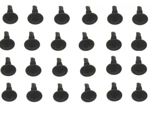 Classic Headquarters Roof Rail Weatherstrip Channel Screw Kit, 24 Pcs. H-114