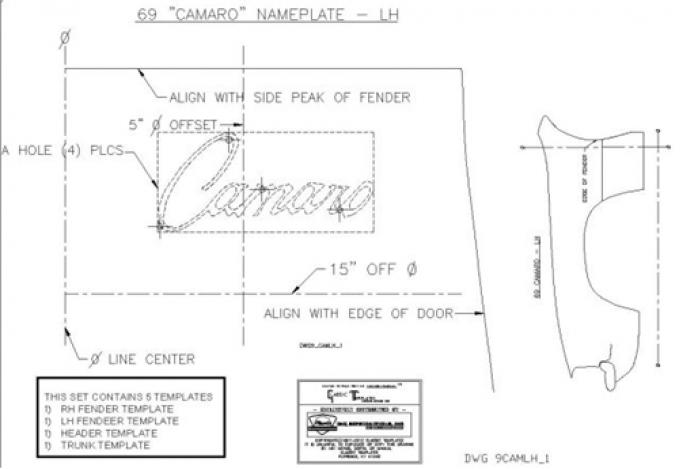 Classic Headquarters SS-350 Emblem Template Kit W-720