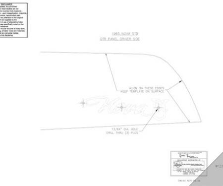 Classic Headquarters Nova Std. Quarter Panel Emblem Template Kit W-1230