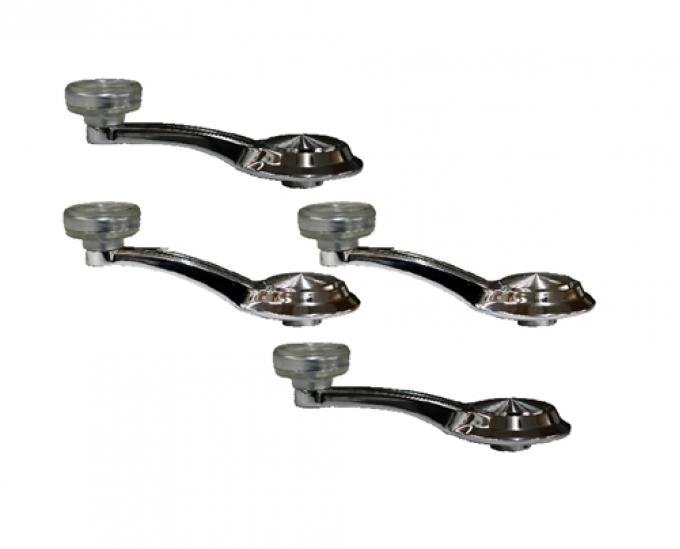 Classic Headquarters Window Crank Handle Set, Clear Knobs R-428