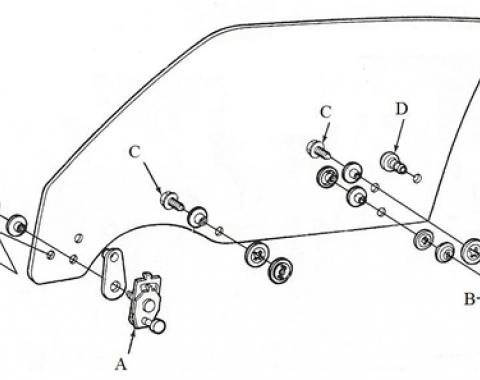 Classic Headquarters F-Body Door Glass Mounting Kit W-033