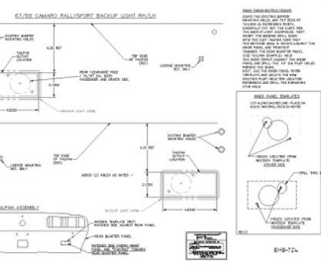 Classic Headquarters Rallysport Back-Up Light Template Kit W-724