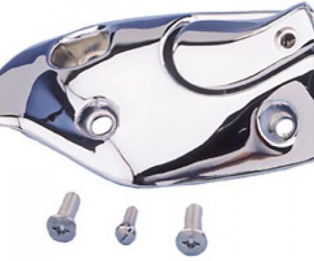 Classic Headquarters Left Hand Convertible Sunvisor Bracket-Chrome W-333