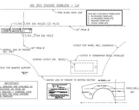 Classic Headquarters SS-350 Emblem Template Kit W-707