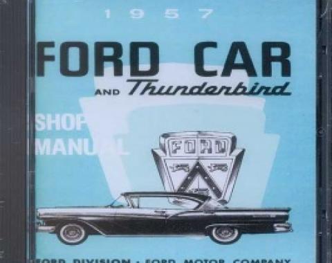 Shop Manual On CD, Thunderbird & Ford Passenger Cars, Requires Windows To Use, 1957