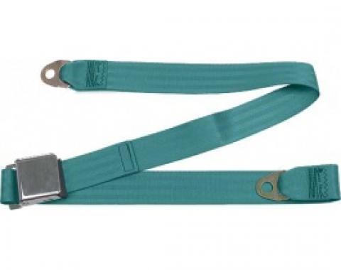 Seatbelt Solutions Ford/Mercury, Rear Universal Lap Belt, 60" with Chrome Lift Latch 1800604009 | Turquoise