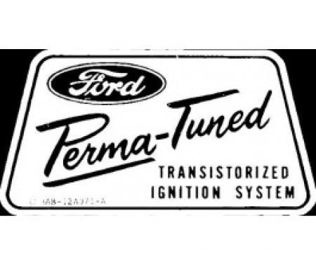 Ford Thunderbird Transistorized Ignition Cover Decal, 1964-66