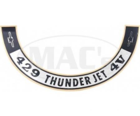 1968-1970 429 ThunderJet Air Cleaner Decal