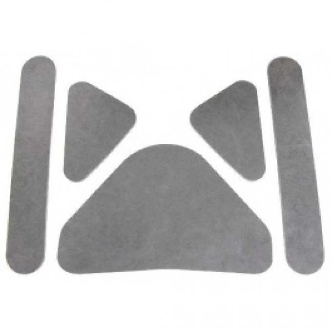 Ford Thunderbird Hood Insulation Pad Set, Die-Cut Fiberglass, 5 Pieces, 1961-63