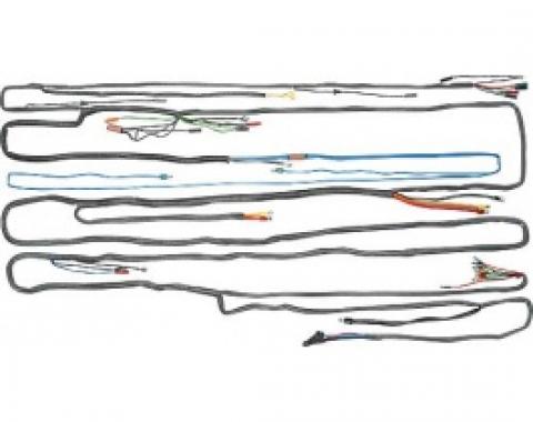 Ford Thunderbird Body Wiring Harness, 36 Terminals, Without Brake Relay, Convertible, 1958-59