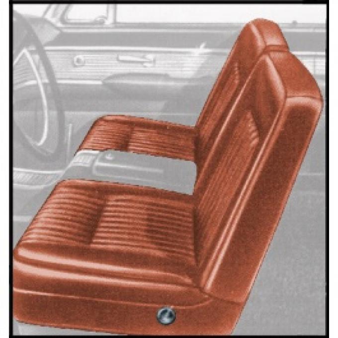 Ford Thunderbird Front Bucket Seat Covers, Vinyl, Medium Chestnut Metallic (Rust) #28, Trim Code 59, 1962