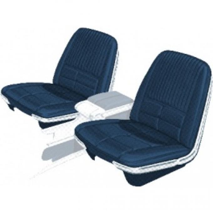 Ford Thunderbird Front Bucket Seat Covers Vinyl Dark Blue 50