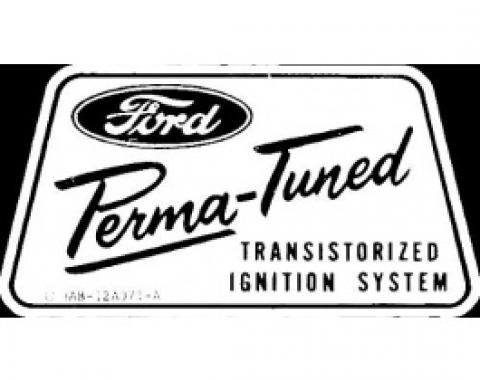 Ford Thunderbird Transistorized Ignition Cover Decal, 1964-66