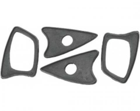 Ford Thunderbird Outside Door Handle Pad Set, 4 Pieces, Rubber, 1958-60