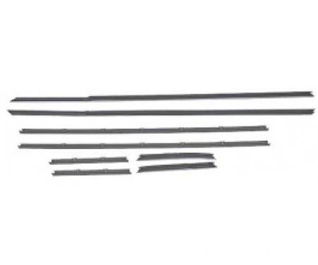 Ford Thunderbird Belt Weatherstrip Kit, 8 Pieces, Coupe Except '66 Body Styles 63C & 63D, 1964-66