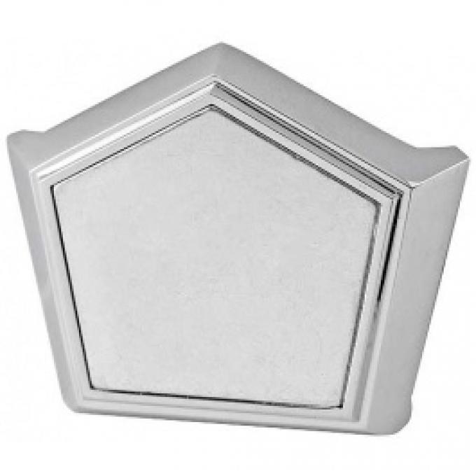 Ford Thunderbird Trunk Lock Ornament Key Hole Cover, Chrome With Plain Steel Insert, Coupe, 1965-66