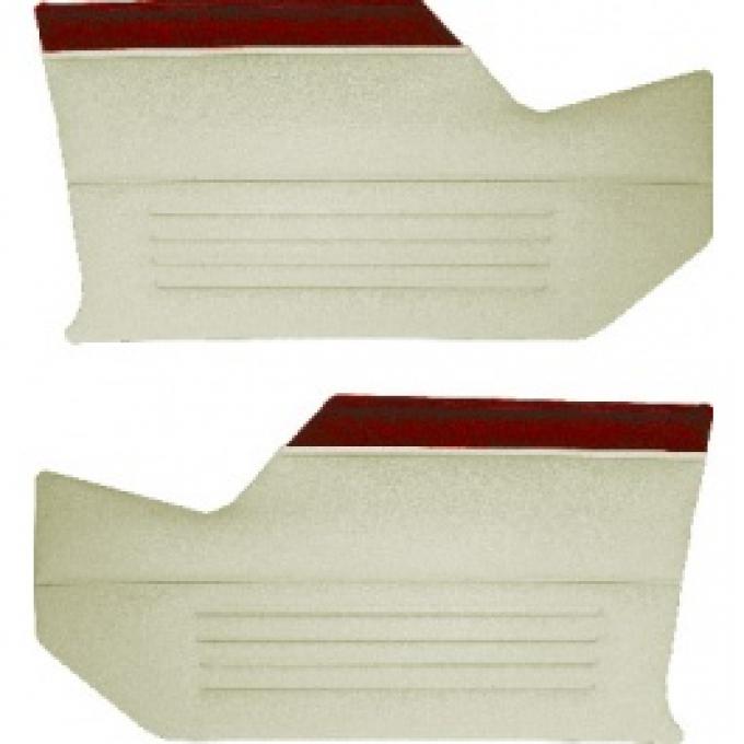 Ford Thunderbird Interior Kick Panels, Red And White, Convertible, 1960