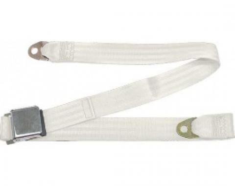 Seatbelt Solutions 1955-1966 Ford Thunderbird Lap Belt, 60" with Chrome Lift Latch 1800749000 | White