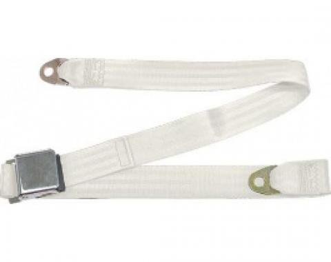 Seatbelt Solutions 1955-1966 Ford Thunderbird Lap Belt, 60" with Chrome Lift Latch 1800609000 | White
