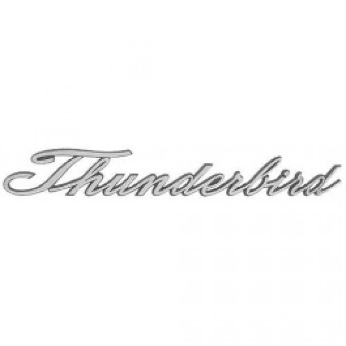 Ford Thunderbird Quarter Panel Nameplate, Thunderbird Script, Chrome, 1965-66