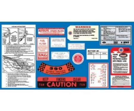 Ford Thunderbird Decal Kit, 14 Pieces, 1965