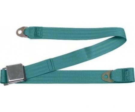 Seatbelt Solutions Ford/Mercury, Rear Universal Lap Belt, 60" with Chrome Lift Latch 1800604009 | Turquoise