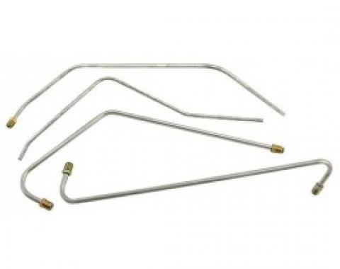 Ford Thunderbird Fuel & Vacuum Line Set, 4 Piece Set, Stainless Steel, 1956