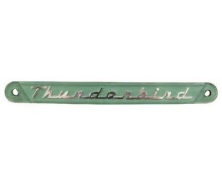 Ford Thunderbird Trunk Handle Insert Nameplate, Plastic, 1957