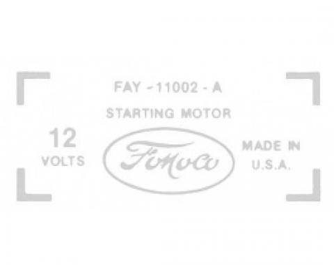 Ford Thunderbird Starter Decal, 430 V8, FAY-11002-A, 1959-60