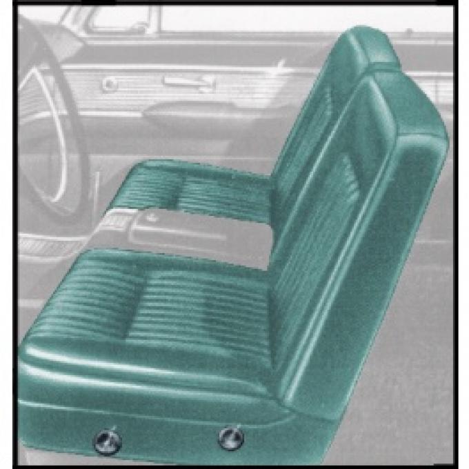 Ford Thunderbird Front Bucket Seat Covers, Vinyl, Turquoise Metallic #25, Trim Code 57, 1961