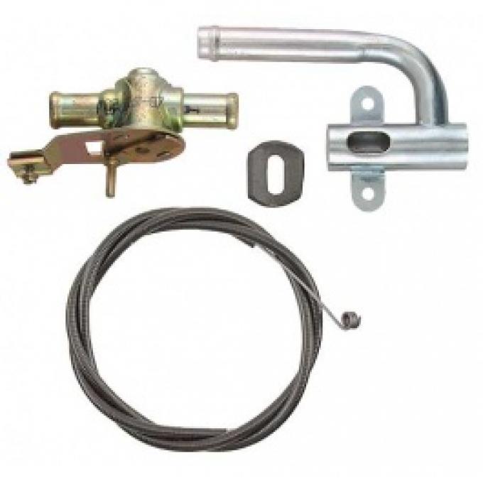 Ford Thunderbird Heater Hot Water Control Valve Kit, 1958-60