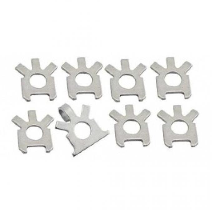 Ford Thunderbird Exhaust Manifold Lock Tab Set, 8 Pieces, Right, 352 & 390 V8, 1958-62