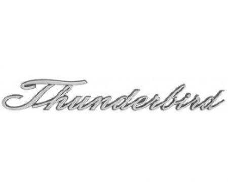 Ford Thunderbird Quarter Panel Nameplate, Thunderbird Script, Chrome, 1965-66