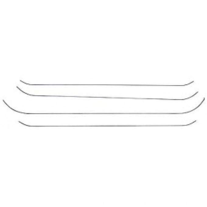 Ford Thunderbird Headliner Bow Set, 4 Pieces, For Tops With Portholes, 1956-57