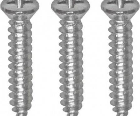 Ford Thunderbird Upper Interior Windshield Stainless Steel Moulding Screw Set, Coupe & Convertible, 1961-63