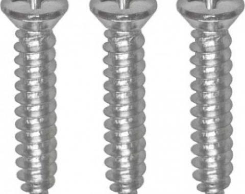 Ford Thunderbird Upper Interior Windshield Stainless Steel Moulding Screw Set, Coupe & Convertible, 1961-63