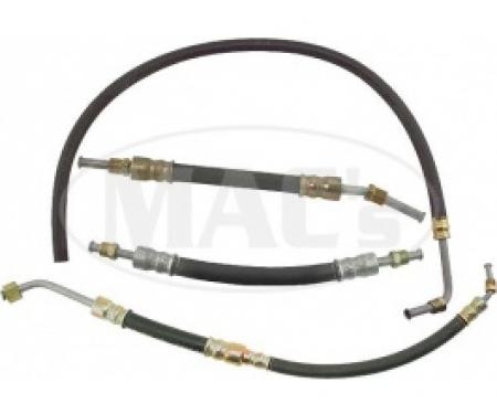 Ford Thunderbird Power Steering Hose Kit, With Female Fitting On The Pressure Line, 1955-56