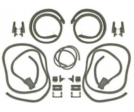 Ford Thunderbird Convertible Trunk Weatherstrip Kit, 17 Pcs, Splash Shield Not Inc, Before 2-15-1965, 1964-65