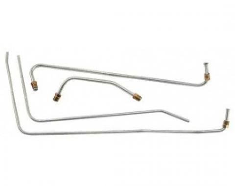 Ford Thunderbird Fuel & Vacuum Line Set, 4 Piece Set, OE Steel, Except E Code 312 With Dual 4 Bbl Carbs Or F Code Supercharged 312, 1957