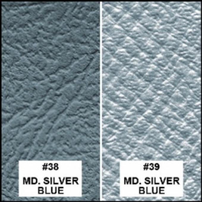 Ford Thunderbird Front Bucket Seat Covers, Vinyl, Medium Silver Blue #38 & #39, Trim Code 50, 1963