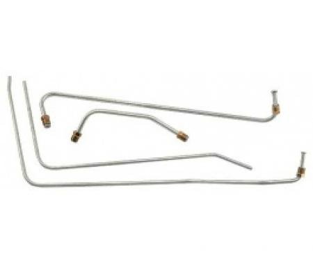 Ford Thunderbird Fuel & Vacuum Line Set, 4 Piece Set, Stainless Steel, Except E Code 312 With Dual 4 Bbl Carbs Or F Code Supercharged 312, 1957